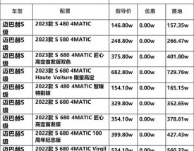 迈巴赫多少钱一辆价格表,迈巴赫售价多少