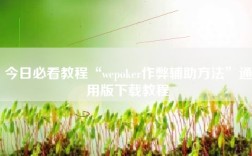今日必看教程“wepoker作弊辅助方法”通用版下载教程