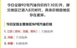 明天油价92多少钱一升 92号汽油今日价格