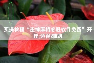 实操教程“雀神麻将必胜软件免费	”开挂(透视)辅助